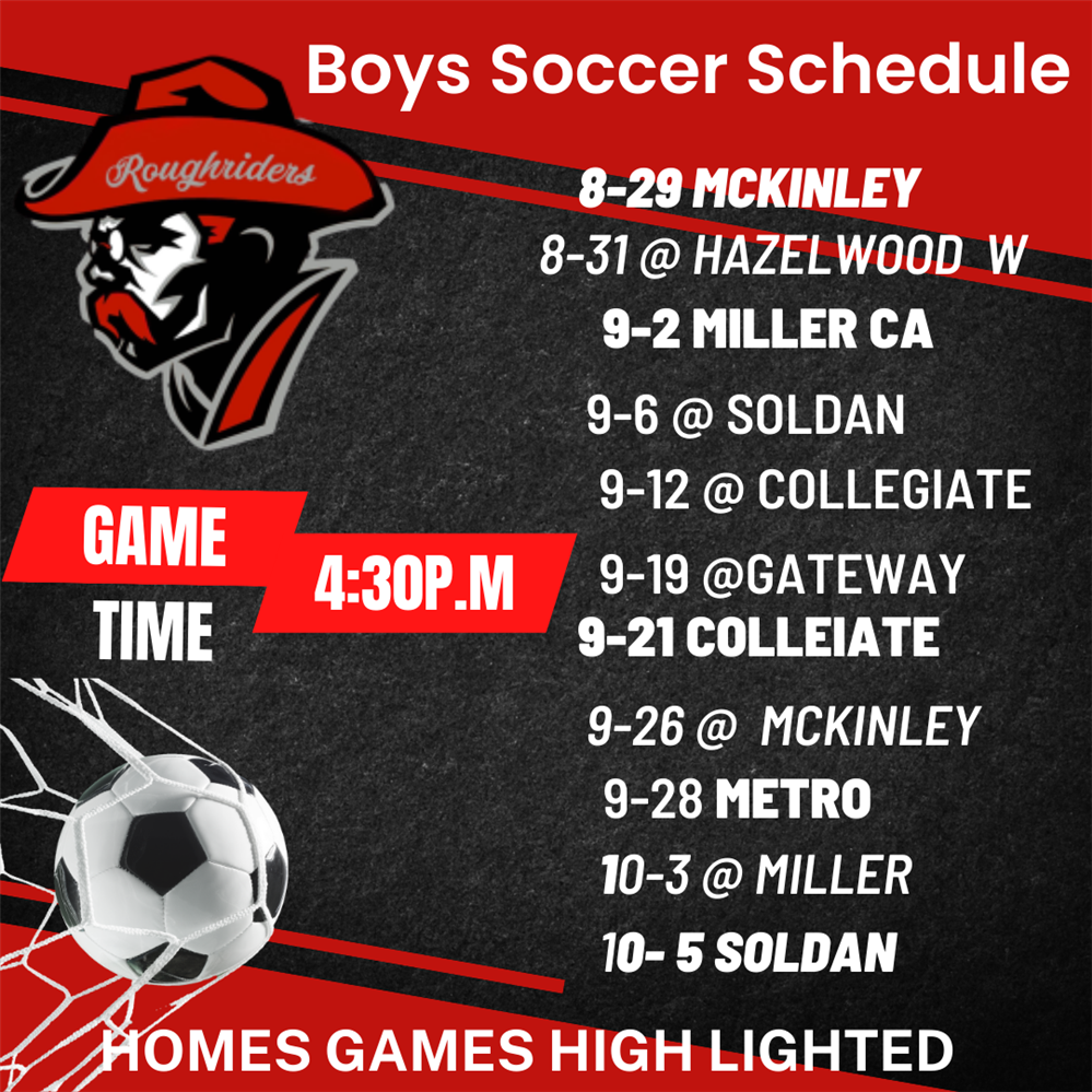 Boys Soccer Schedule